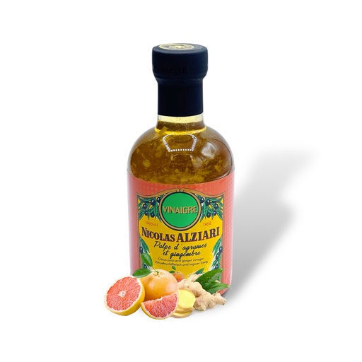 [1609] 200ml Flasche Zitrusfrüchte und Ingwer Fruchtfleisch-Essig - Alziari