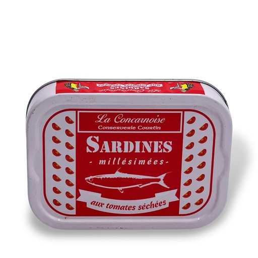 [5174] 115g tin sardines in olive oil and dried tomatoes - Courtin