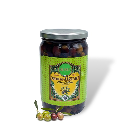 [1212] Bocal d'Olives cailletier 480g - Alziari