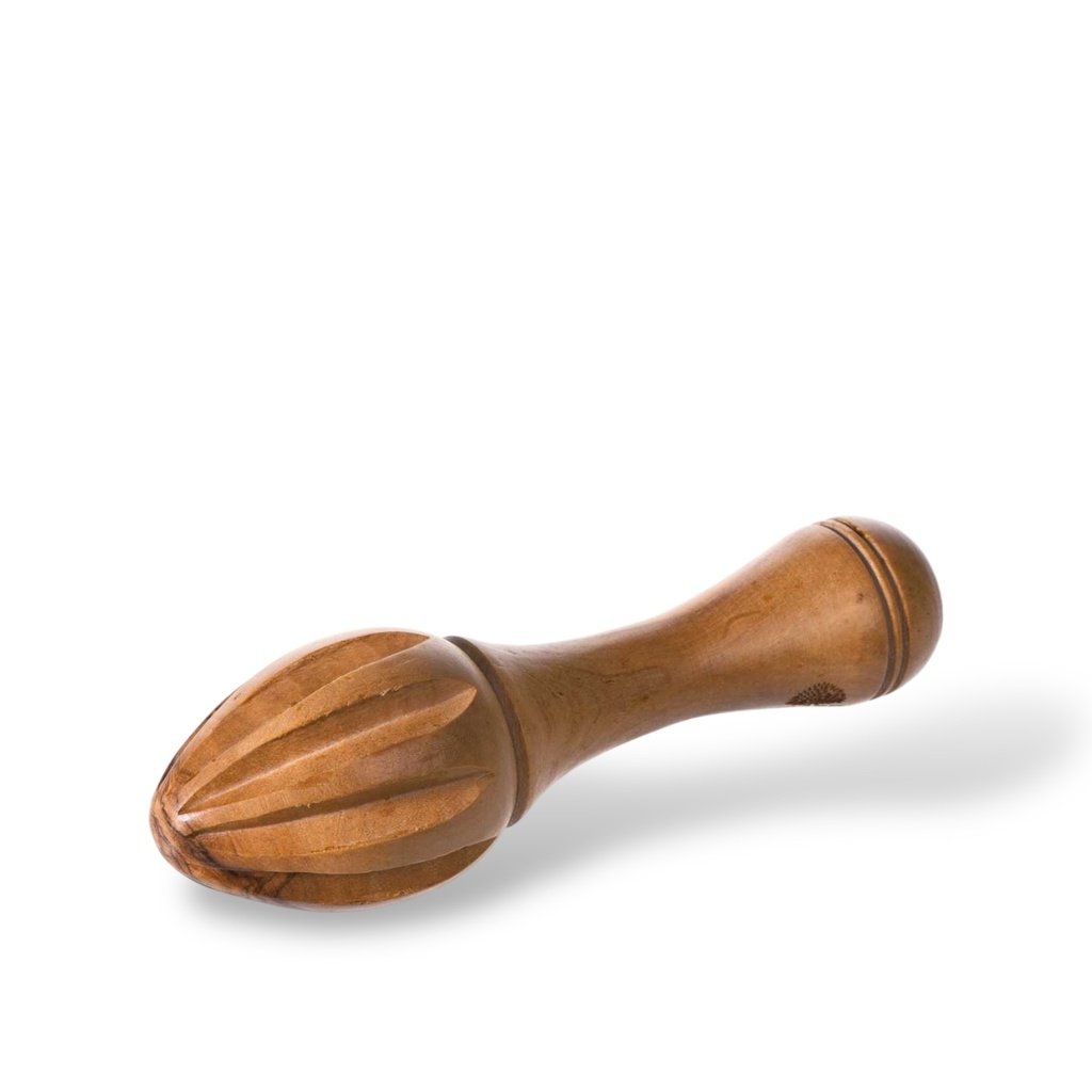 Presse Agrumes 14 cm en bois d'olivier (marquage alziari)