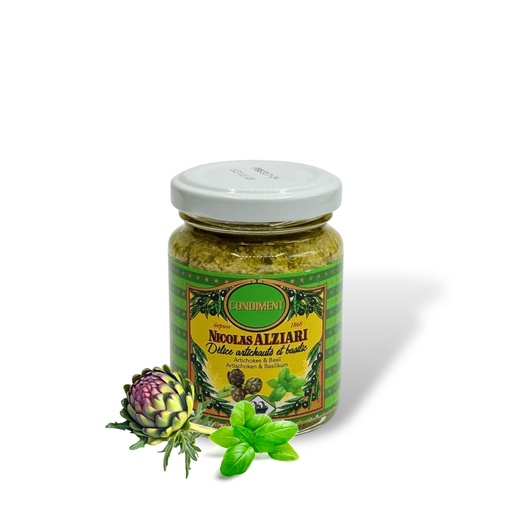 [1434] Delice Artichauts et basilic 80g - Alziari