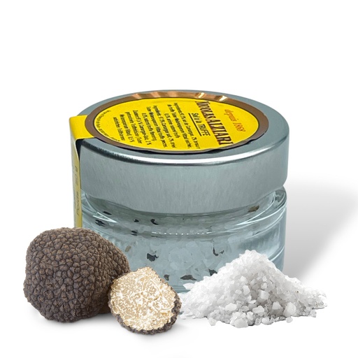 [1449] 50g jar of Camargue salt with truffle (MELANOSPORUM) - Alziari