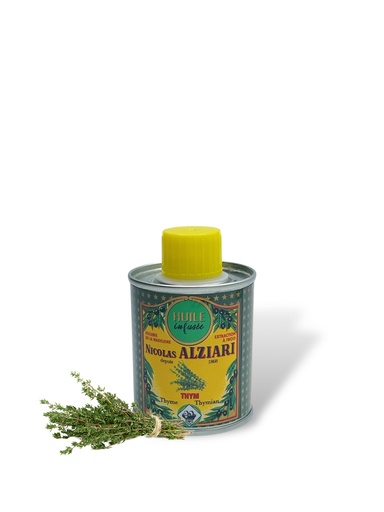 [4932] 100ml Dose aromatisiertes Olivenöl Thymian - Alziari