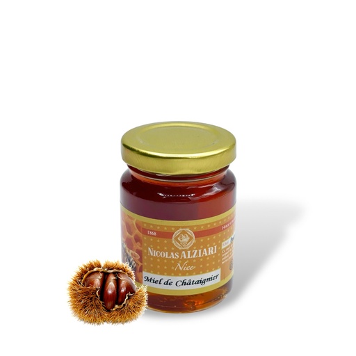 [827] Miel de CHATAIGNIER de France 125g - Alziari